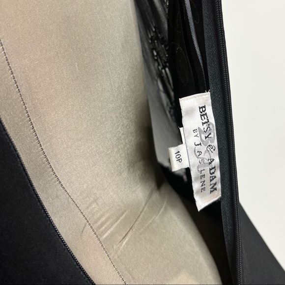 90s Y2K Black Mesh Back Evening Dress Gown Vintage Special Occasions - Picture 11 of 11